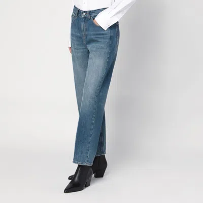 Victoria Beckham Julia Jeans Trousers Belt Loops In Blue