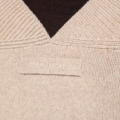 Victoria Beckham Sand-coloured Sweater In Wool And Cashmere