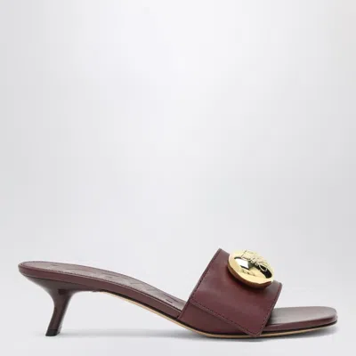 Loewe Leather Pebble Heeled Mules 45