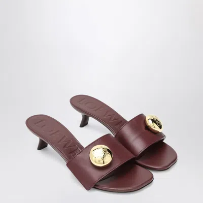 Loewe Leather Pebble Heeled Mules 45