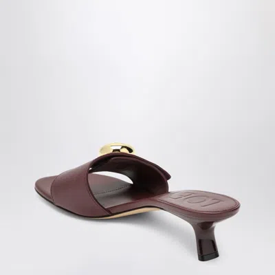 Loewe Leather Pebble Heeled Mules 45