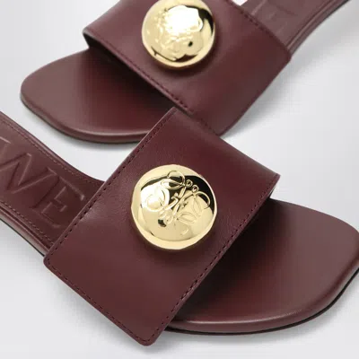 Loewe Leather Pebble Heeled Mules 45