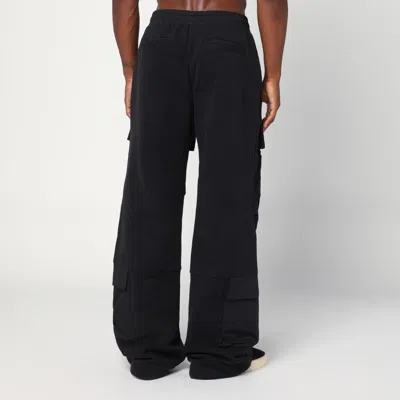 Entire Studios Cotton Cargo Pants Elastic Waistband In Black