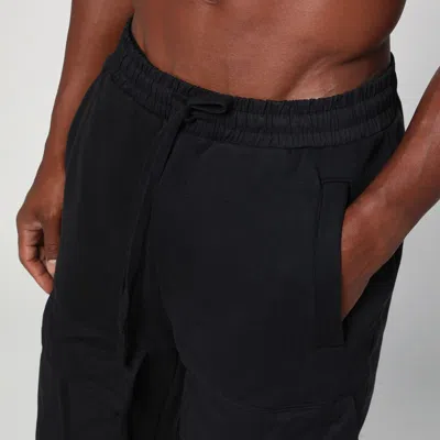 Entire Studios Cotton Cargo Pants Elastic Waistband In Black