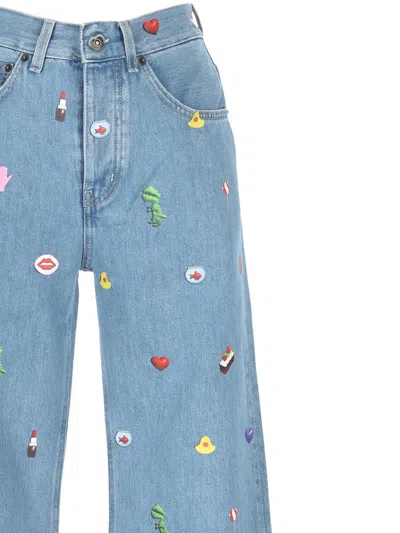 Fiorucci Blue Denim Jeans In Blue