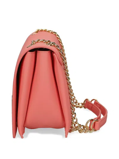 Love Moschino Coral Red Foldover Shoulder Bag