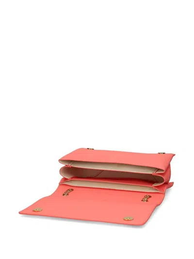Love Moschino Coral Red Foldover Shoulder Bag