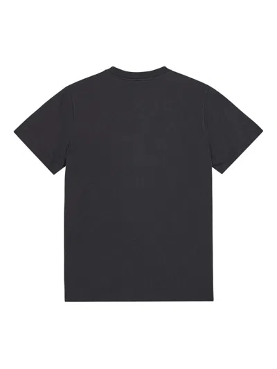 Ganni Crew-neck Cotton T-shirt With Banana Print In Black