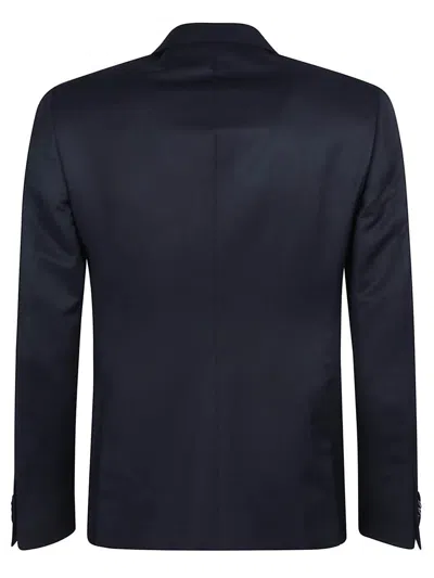 Zegna Single-breasted Tailored Suit In Blue