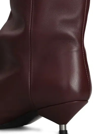 Gisel Moire 50mm Miriam Boots In Red