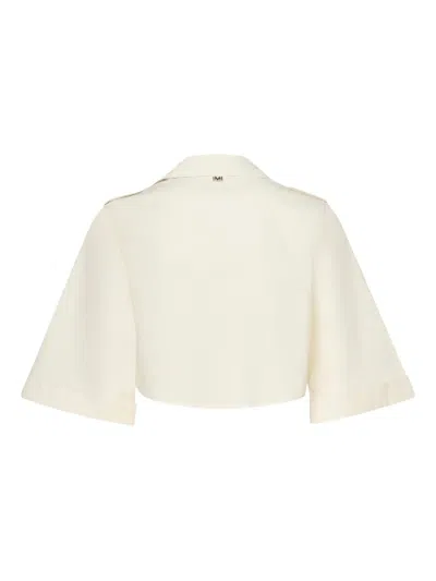 Marciano Flap-pocket Button Cropped Shirt In Neutral