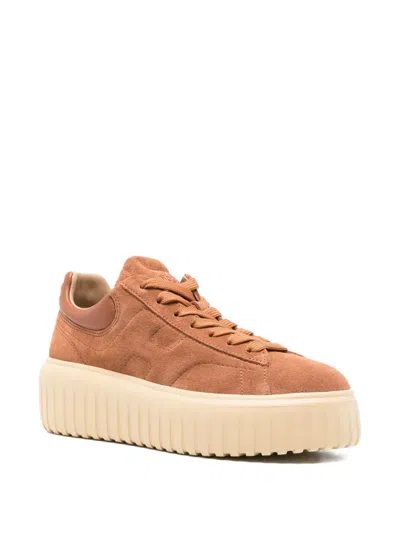 Hogan H-stripes Suede Platform Sneakers