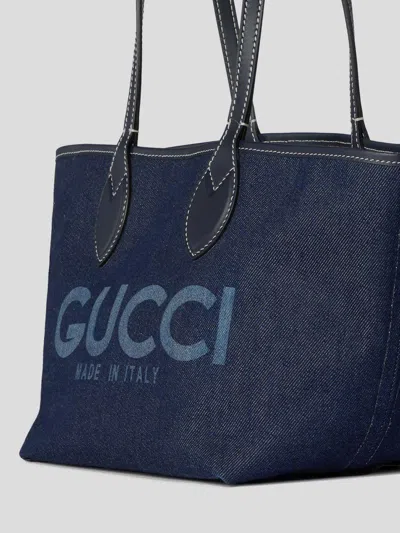 Gucci Women Denim Totissima Reversibile Shopping Bag