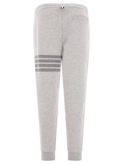 Thom Browne Grey Jersey Joggers With 4bar Detail In Gray