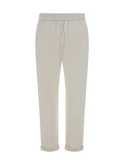 Brunello Cucinelli Pants With Embellishments In White