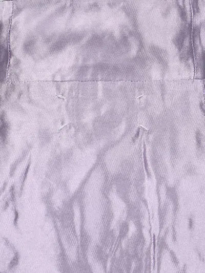 Maison Margiela Draped Midi Skirt In Metallic Purple