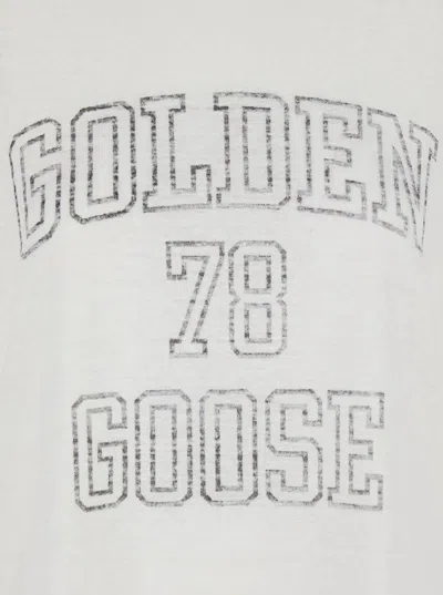 Golden Goose Journey Boxy Fit Linen T-shirt In White