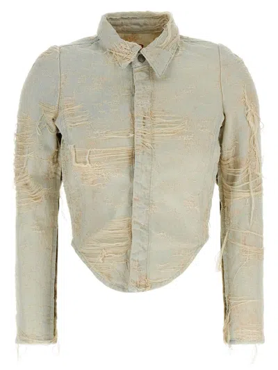 Diesel White De-madeline-fsg Shirt In Neutral