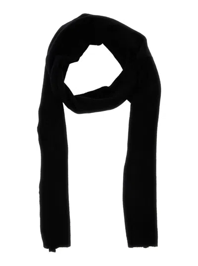 Semicouture Black Scarf With Contrasting Detail In Wool Woman