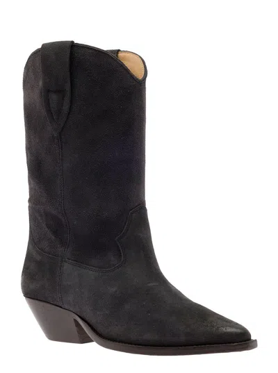 Isabel Marant 'duerto' Beige Western Style Boots In Suede Woman