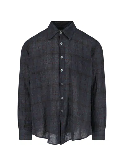 Our Legacy Check Pattern Button-down Shirt With Chest Pocket