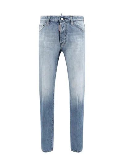 Dsquared2 Light Blue Denim Trousers With Classic Five-pocket Design In Blue