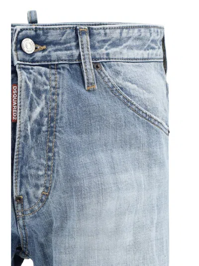 Dsquared2 Light Blue Denim Trousers With Classic Five-pocket Design In Blue