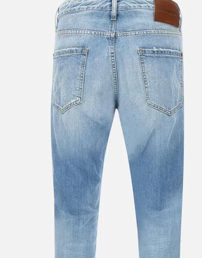 Dsquared2 Light Blue Denim Trousers With Classic Five-pocket Design In Blue