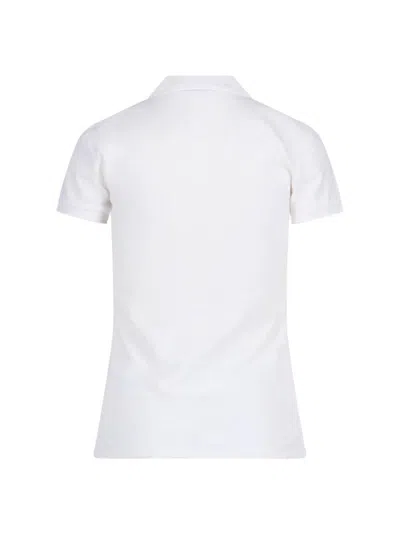 Polo Ralph Lauren 'julie' White Polo Shirt With Classic Collar And Pony Embroidery On The Front In Cotton Stretch Woma