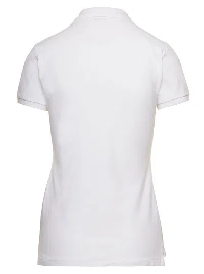 Polo Ralph Lauren 'julie' White Polo Shirt With Classic Collar And Pony Embroidery On The Front In Cotton Stretch Woma