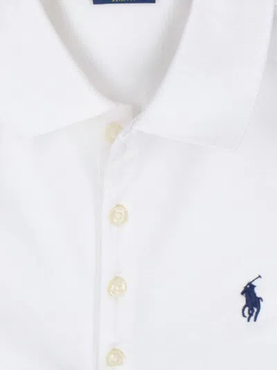 Polo Ralph Lauren 'julie' White Polo Shirt With Classic Collar And Pony Embroidery On The Front In Cotton Stretch Woma