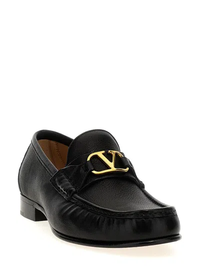 Valentino Garavani Vlogo Signature Leather Loafers