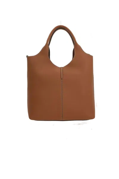 Tod's Brown Leather Top Handle Bag