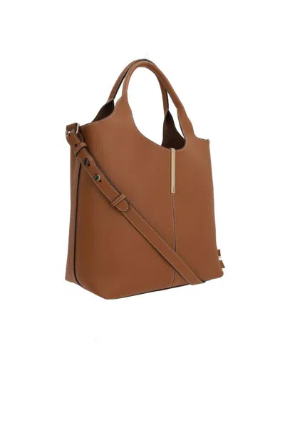 Tod's Brown Leather Top Handle Bag