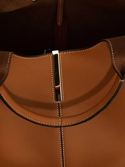 Tod's Brown Leather Top Handle Bag