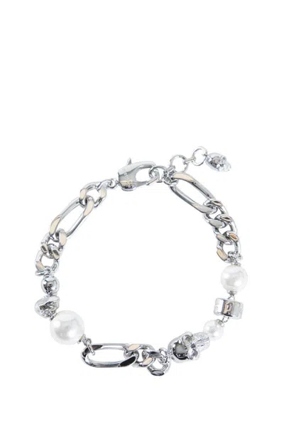 Alexander Mcqueen Skull And Pearl Bracelet