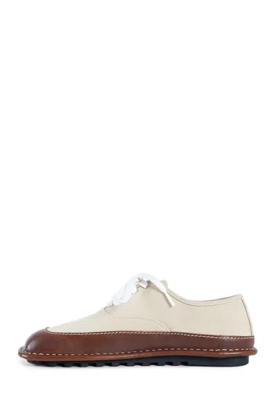 Loewe Bay Lace-up Leather-trimmed Shoes