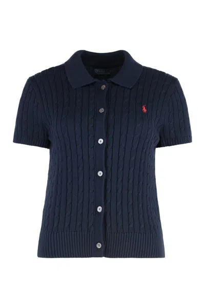 Polo Ralph Lauren Logo Detail Cotton Cardigan