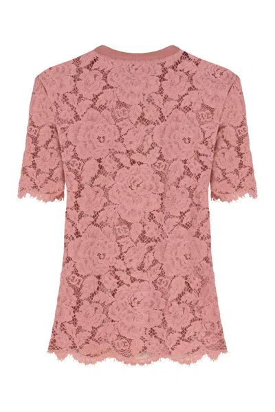 Dolce & Gabbana Lace Crew-neck T-shirt