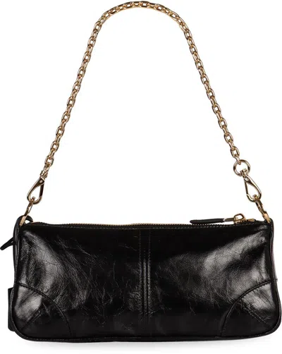 Prada Re-edition 2002 Leather Shoulder Bag In Black