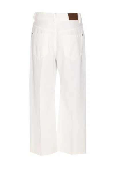 Brunello Cucinelli Contemporary Square Denim Pants With Jewel