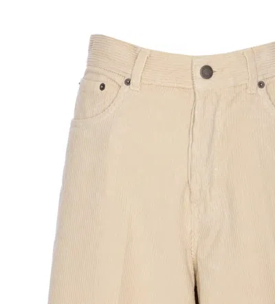 Haikure Wide Leg Trousers With Rivet Accents In Nude