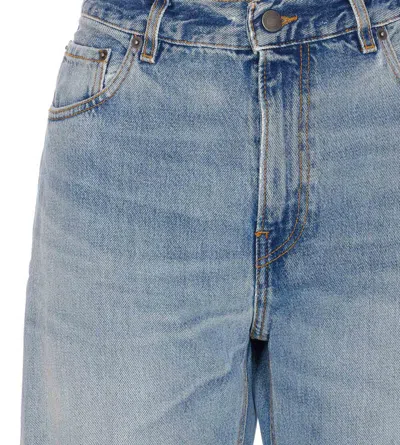 Haikure Wide Blue Washed Effect Jeans In Blue