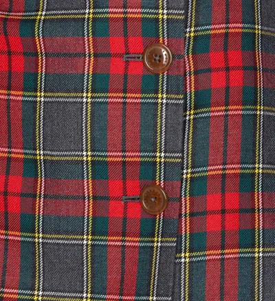 Vivienne Westwood Asymmetric Wrap Skirt With Check Pattern And Button Fastening In Multi