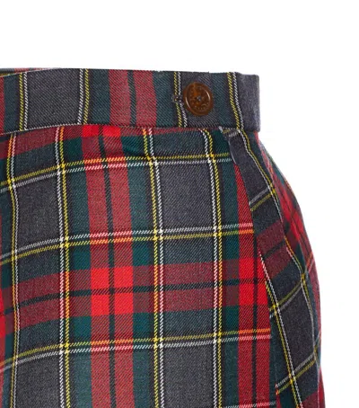 Vivienne Westwood Asymmetric Tartan Midi Skirt In Multi