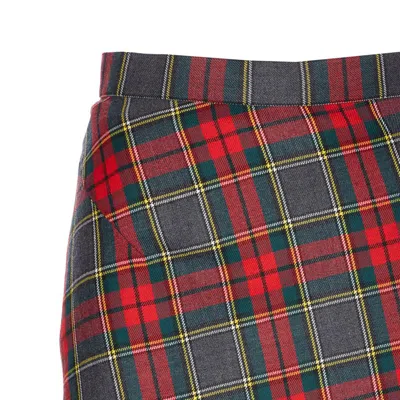 Vivienne Westwood Asymmetric Tartan Midi Skirt In Multi