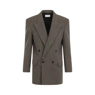 Saint Laurent Vichy Wool Jacket Clothing