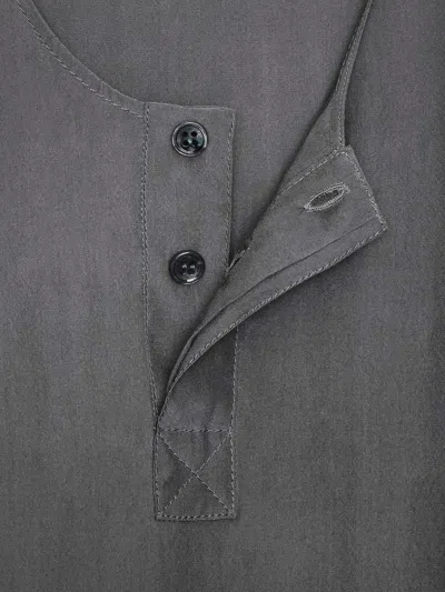 Saint Laurent Silk Tank Top In Gray