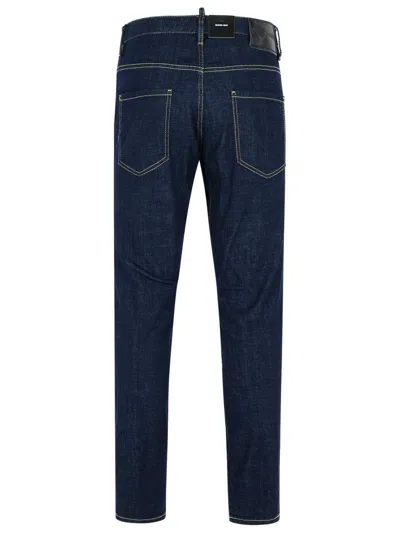 Dsquared2 Men Cool Guy Jeans With Contrasting Stitching In Blue