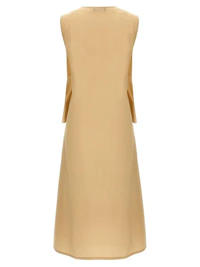 Fabiana Filippi Cotton Midi Dress In Neutral
